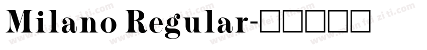 Milano Regular字体转换
